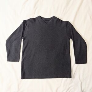 George Black Knit Sweater Men’s – V-Neck Classic Pullover – Size L